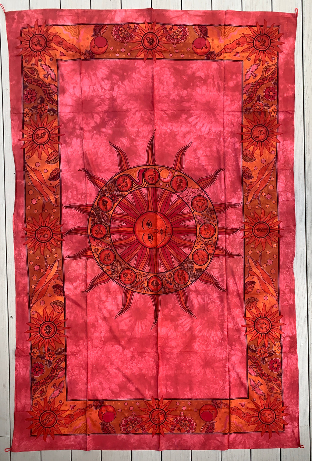 Sun Zodiac Tapestry Wall Decor Hanging 80”X50” - DharmaObjects