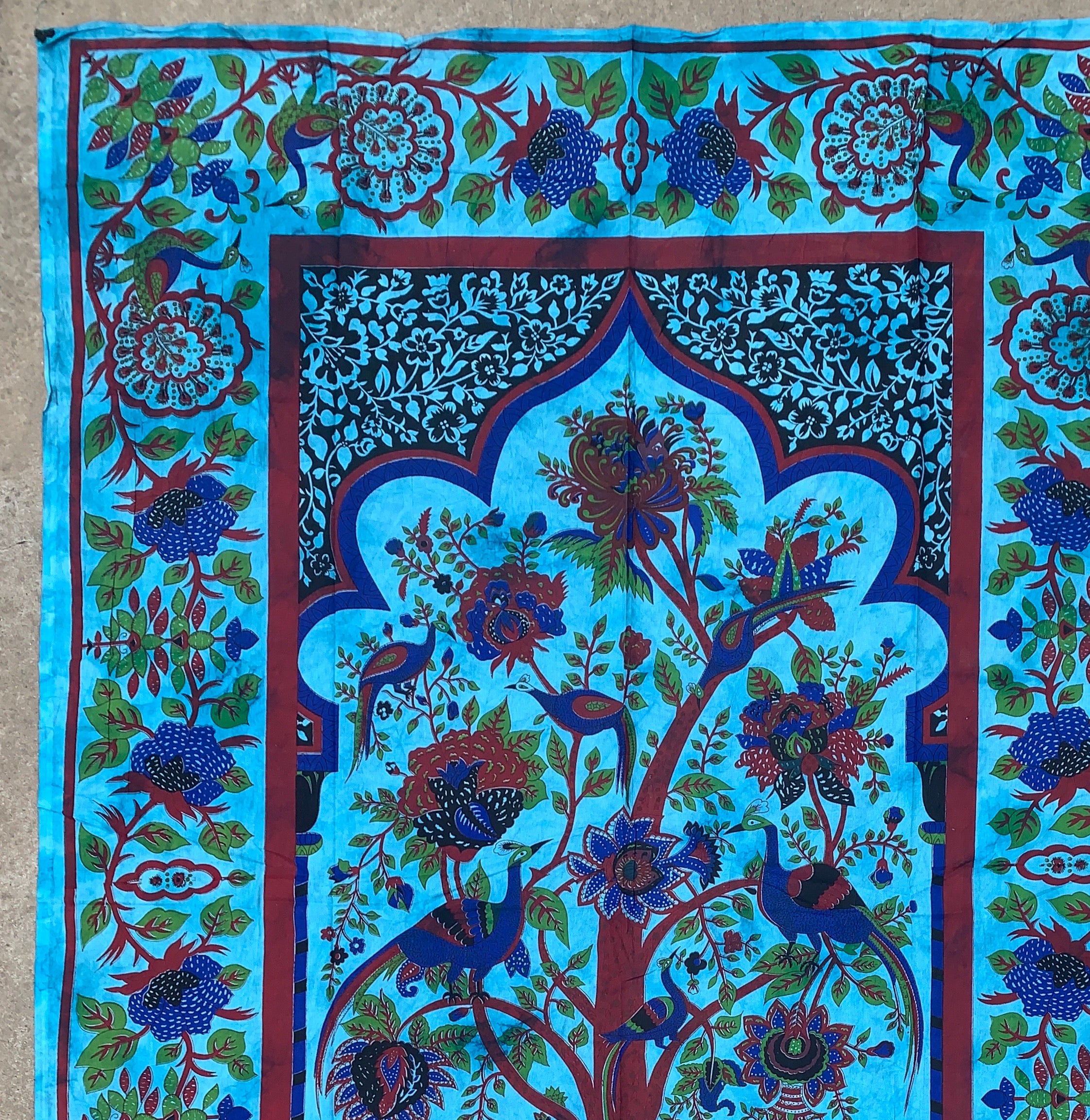 Temple Tree Of Life Tapestry Wall Hanging Decor 85” X 55" - DharmaObjects