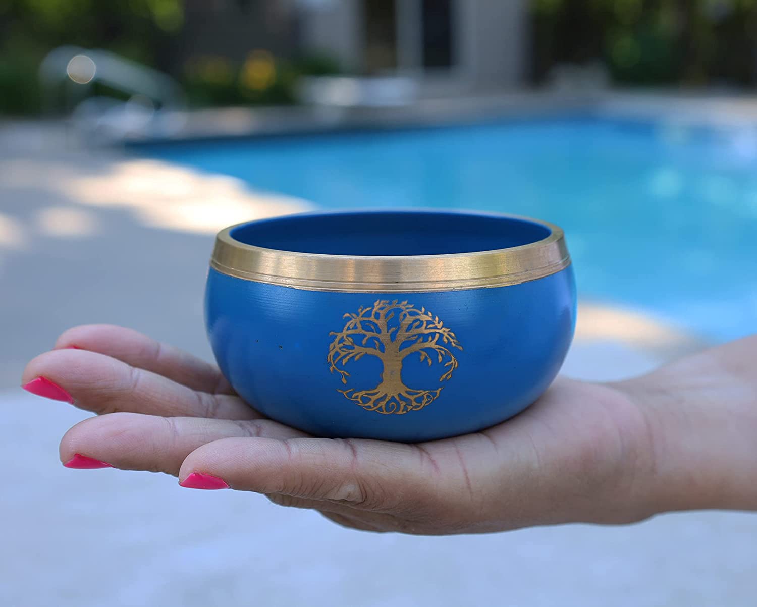Tibetan Tree Of Life Singing Bowl Mallet Cushion Set ~ For Meditation, Yoga, Spiritual Healing and Mindfulness - DharmaObjects