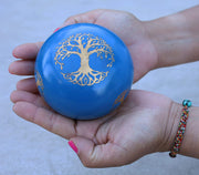 Tibetan Tree Of Life Singing Bowl Mallet Cushion Set ~ For Meditation, Yoga, Spiritual Healing and Mindfulness